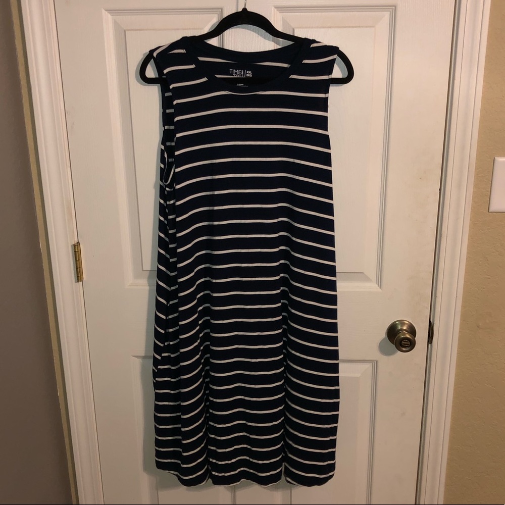 Navy striped dress